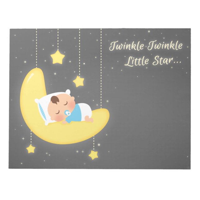 Bloco De Notas Bonito Twinkle Twinkle Little Star Menino (Frente)