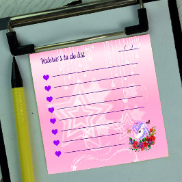 Bloco De Notas Bonito unicórnio roxo e cor-de-rosa para fazer a l