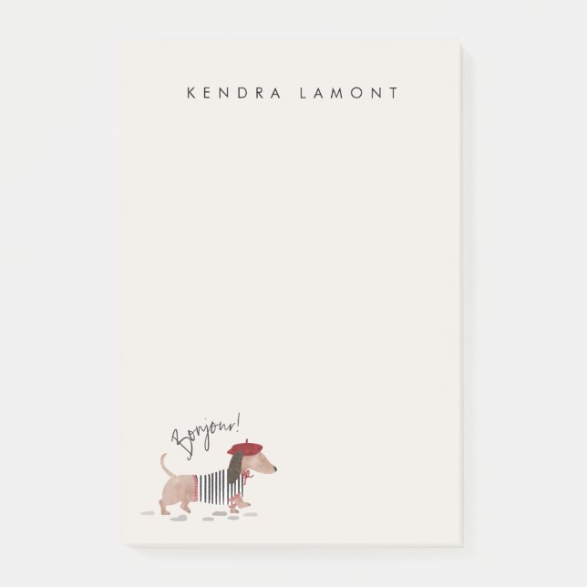 Bloco De Notas Bonjour Pup (Frente)