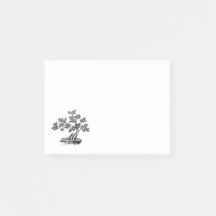 Bloco De Notas Bonsai - Estilo chinês - preto e branco