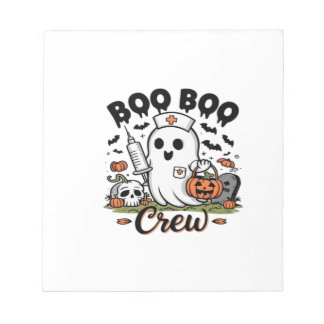 Bloco De Notas Boo Boo Crew Nurse Ghost Classic T-Shirt