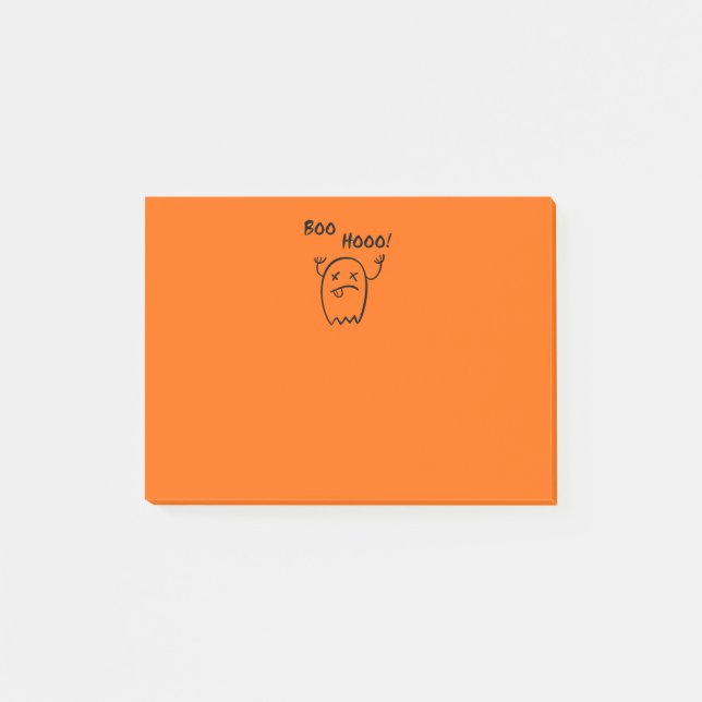 Bloco De Notas Boo Hooo Fantasma de Halloween Luz Monocromática (Frente)