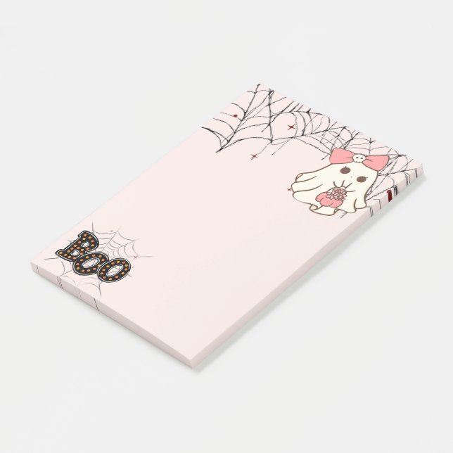 Bloco De Notas Boo-tiful Notes — Sweet & Spooky Ghost Notepad (Inclinado)