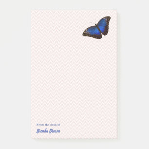 Bloco De Notas Borboleta Azul Bela e Personalizada