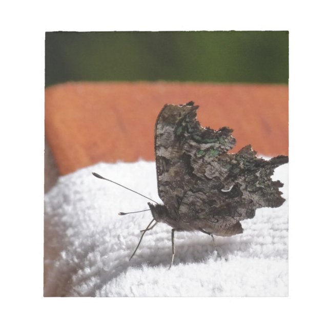 Bloco De Notas Borboleta de Camuflagem Escura (Frente)