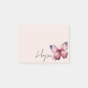 Bloco De Notas Borboleta de Esperança Rosa Inspiradora