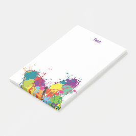 Bloco De Notas Borboleta de pintura colorido abstrato