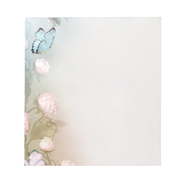 Bloco De Notas Borboleta e flores (Frente)