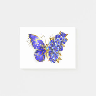 Bloco De Notas Borboleta Flor Sapphire