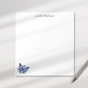 Bloco De Notas Borboleta Floral em Aquarela Elegante