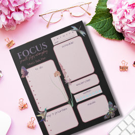 Bloco De Notas Borboleta Motivacional e Dragonfly Diária Planner