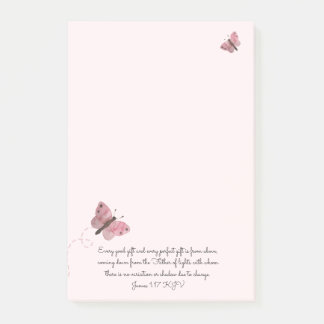 Bloco De Notas Borboleta Rosa