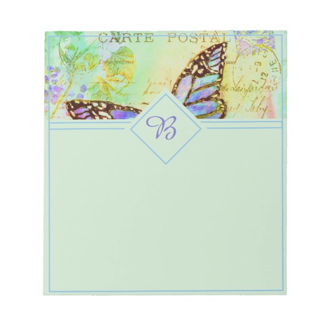 Bloco De Notas Borboleta vintage (Frente)