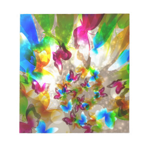 Bloco De Notas Borboletas abstrato