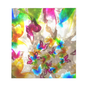 Bloco De Notas Borboletas abstrato