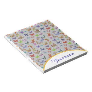 Bloco De Notas Borboletas coloridas personalizadas