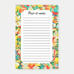 Bloco De Notas Borboletas do Jardim de Verão Flores de Prados