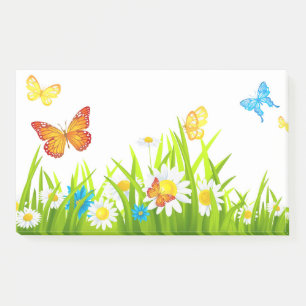 Bloco De Notas Borboletas E Flores