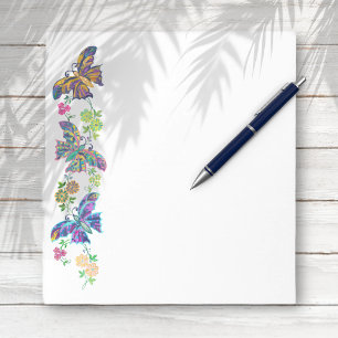 Bloco De Notas Borboletas e flores