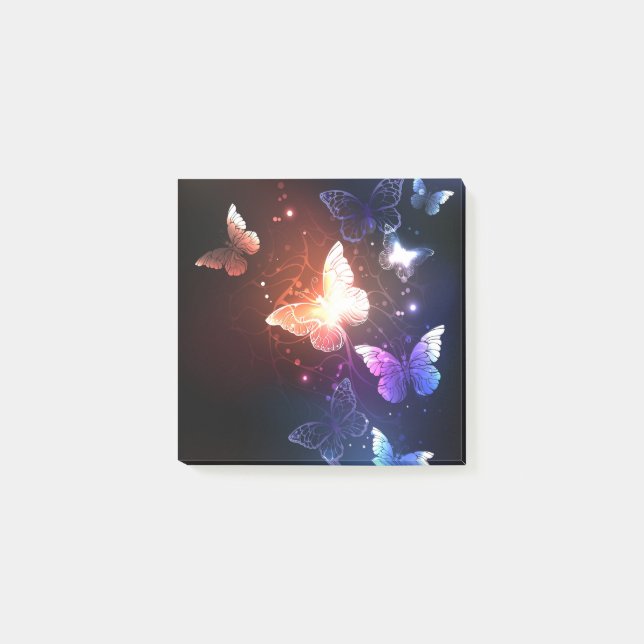 Bloco De Notas Borboletas noturnas brilhantes (Frente)