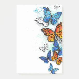Bloco De Notas Borboletas voadoras Morpho e Monarca