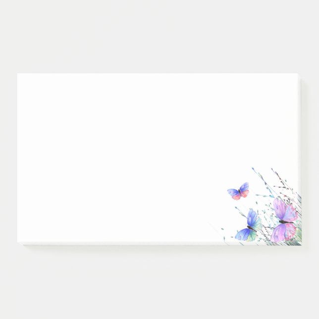 Bloco De Notas Borboletas voadoras Postam as notas (Frente)