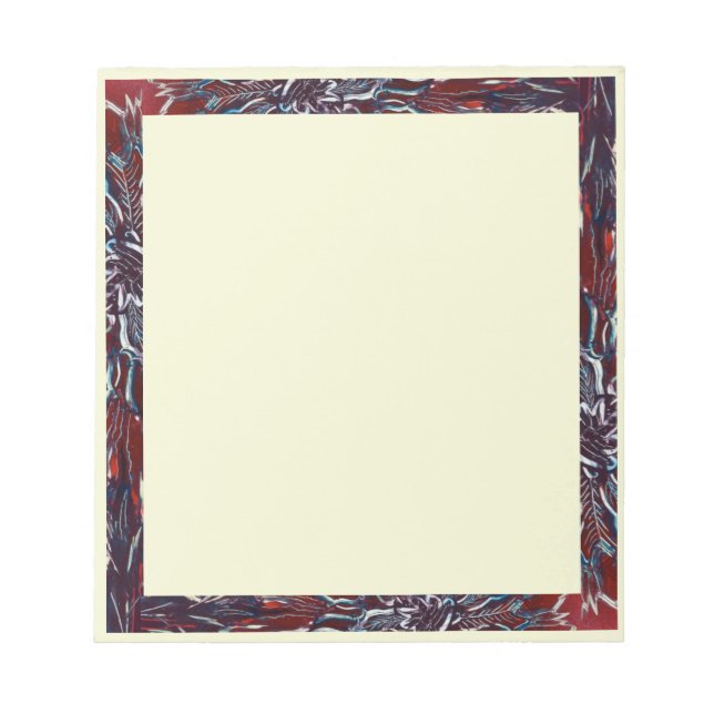 Bloco De Notas Borda da Flor Funky Psicodélica (Frente)