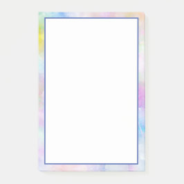 Bloco De Notas Borda de Cores de Água do Pastel