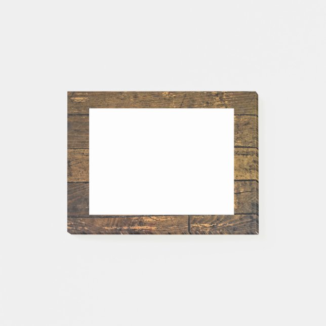 Bloco De Notas Borda do Painel de Madeira com Agressão Bare (Frente)