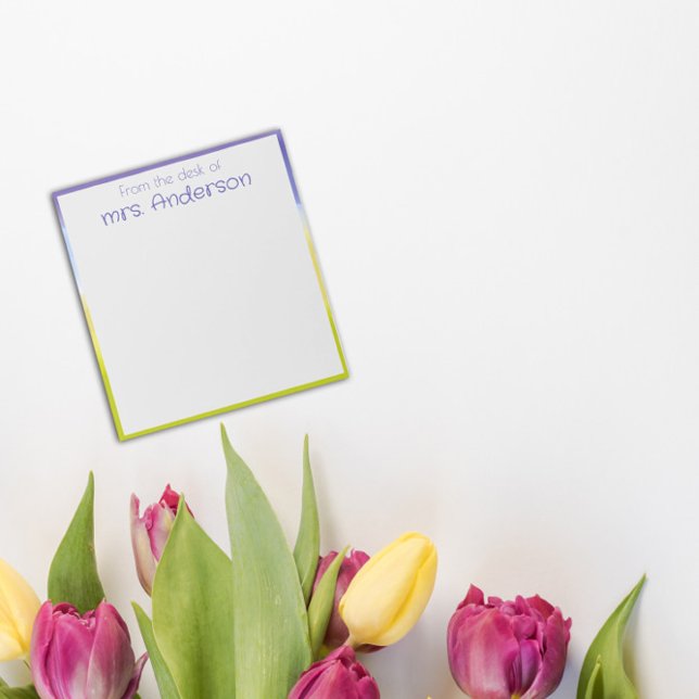 Bloco De Notas borda do verde limão de lavanda gradiente abstrato (Criador carregado)