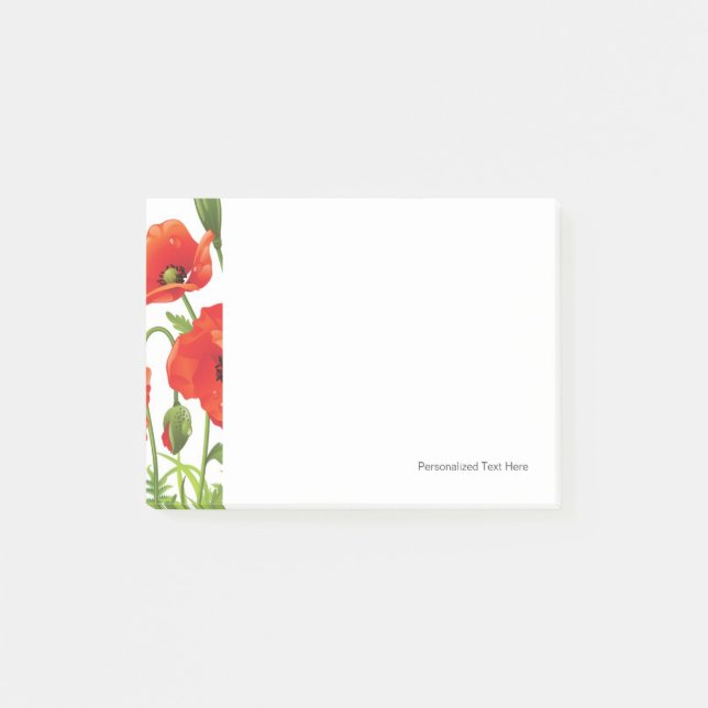 Bloco De Notas Borda horizontal com disquete vermelho (Frente)