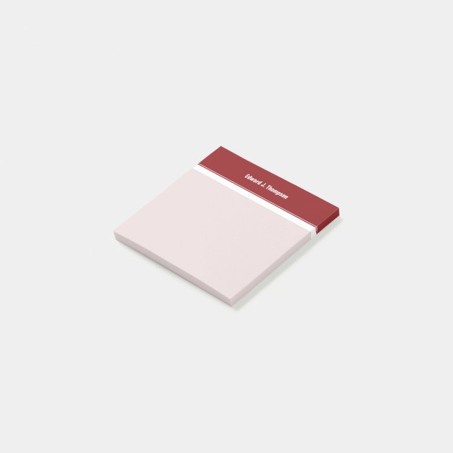 Bloco De Notas Borda Simples Branco Vermelho (Inclinado)