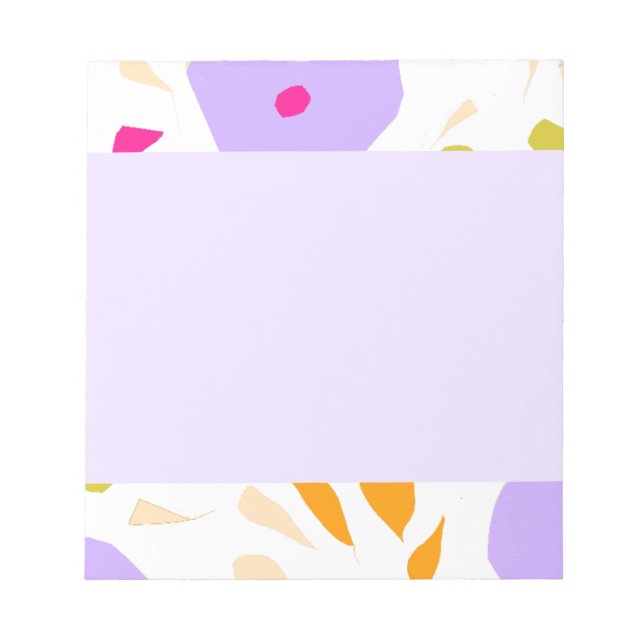 Bloco De Notas Bordas de flores (Frente)