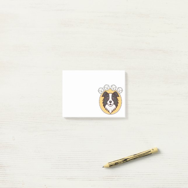 Bloco De Notas Border Collie Sonhando com Ovelhas (Na mesa)
