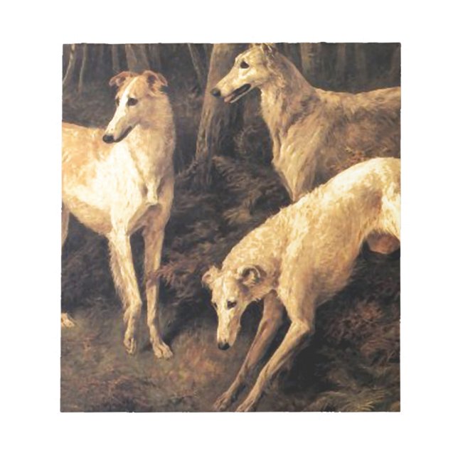 Bloco De Notas Borzoi Na Floresta (Frente)