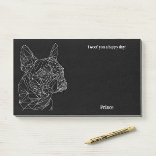 Bloco De Notas Boston Terrier Abstrato Art Dog