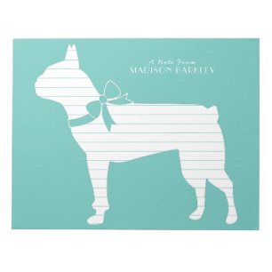 Bloco De Notas Boston Terrier Dog Puppy
