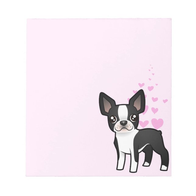 Bloco De Notas Boston Terrier Love (Frente)