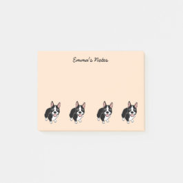 Bloco De Notas Boston Terriers Custom Post® Notes 4" x 3"