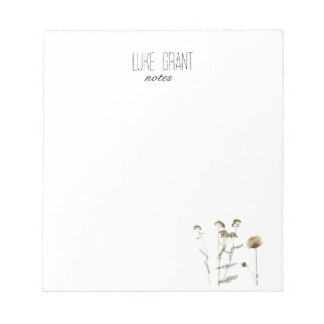 Bloco De Notas Botânica Floral