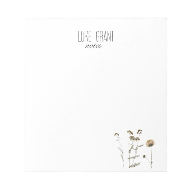 Bloco De Notas Botânica Floral (Frente)