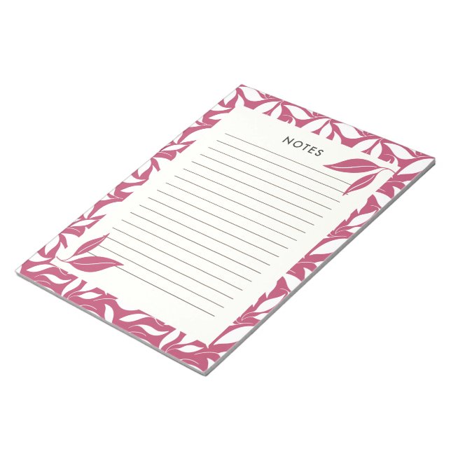 Bloco de Notas Botânico Merlot Moderno (Inclinado)