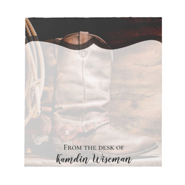 Bloco De Notas Botas de vaqueiro personalizadas Botas de vaqueiro (Frente)