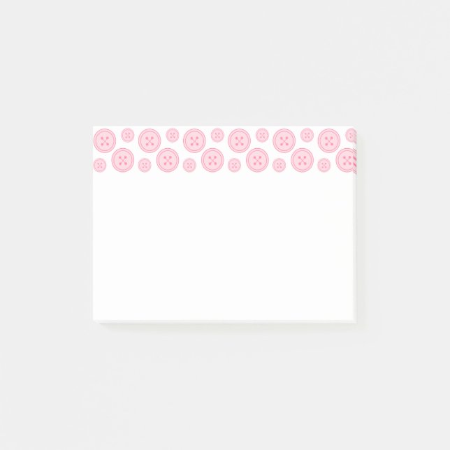 Bloco De Notas Botões cor-de-rosa (Frente)