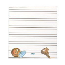 Bloco De Notas Botões das Chaves de Detecção de Metais Monograma