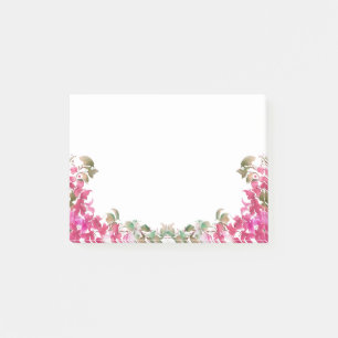 Bloco De Notas Bougainvillea Flores Watercolor Magenta
