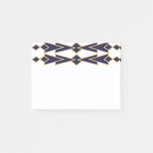 Bloco De Notas Bowties Azul e Dourado