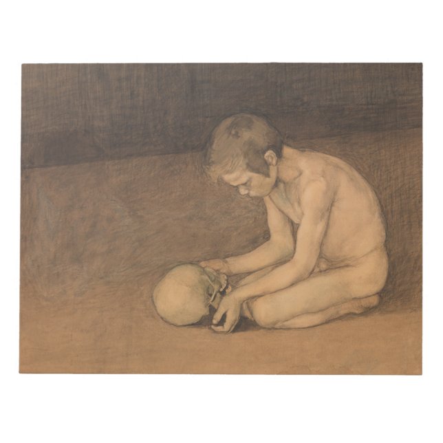 Bloco De Notas Boy with Skull (por Magnus Enckell) (Frente)