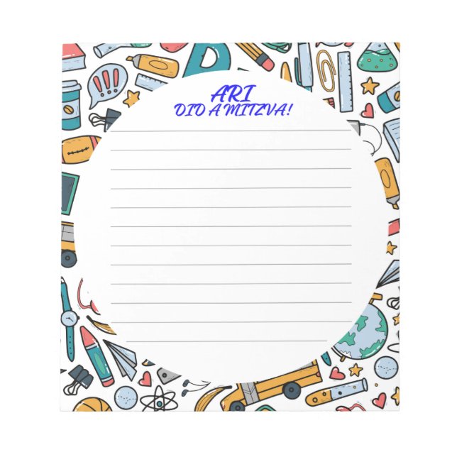 Bloco De Notas Boys Mitzva Nota (Frente)
