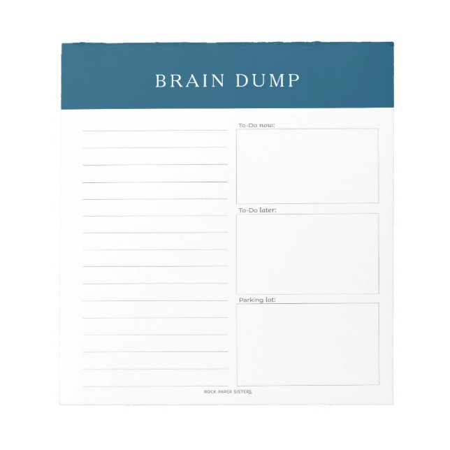 Bloco De Notas Brain Dump Notepad (Frente)